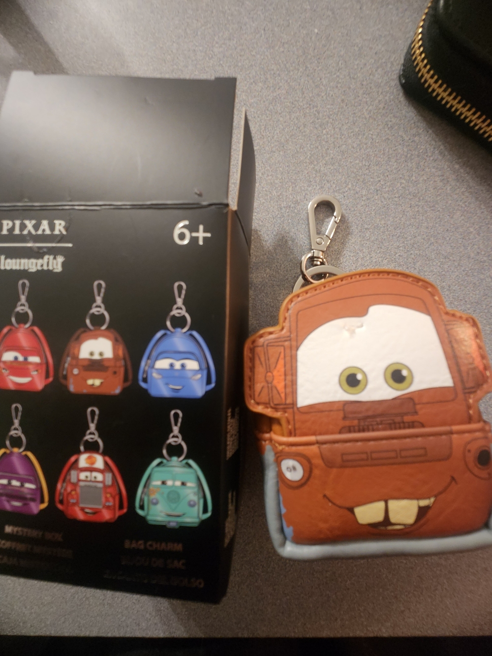 Loungefly Cars Mater Mini Bag Charm in Brown and White